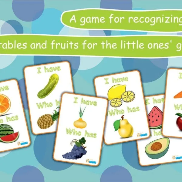 Game “I have” with vegetables and berries