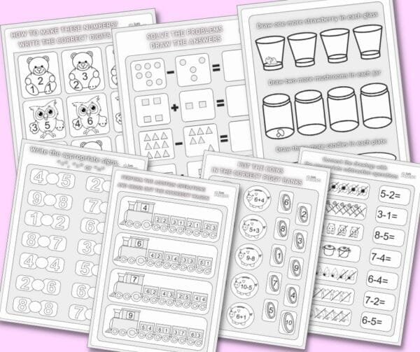 Math tasks for preschoolers