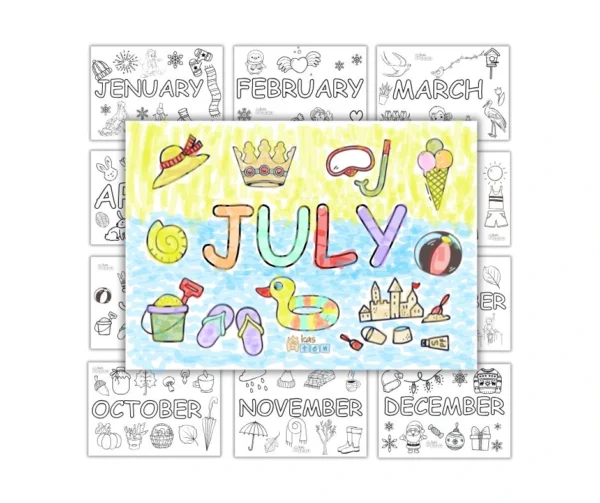 “Months” for coloring