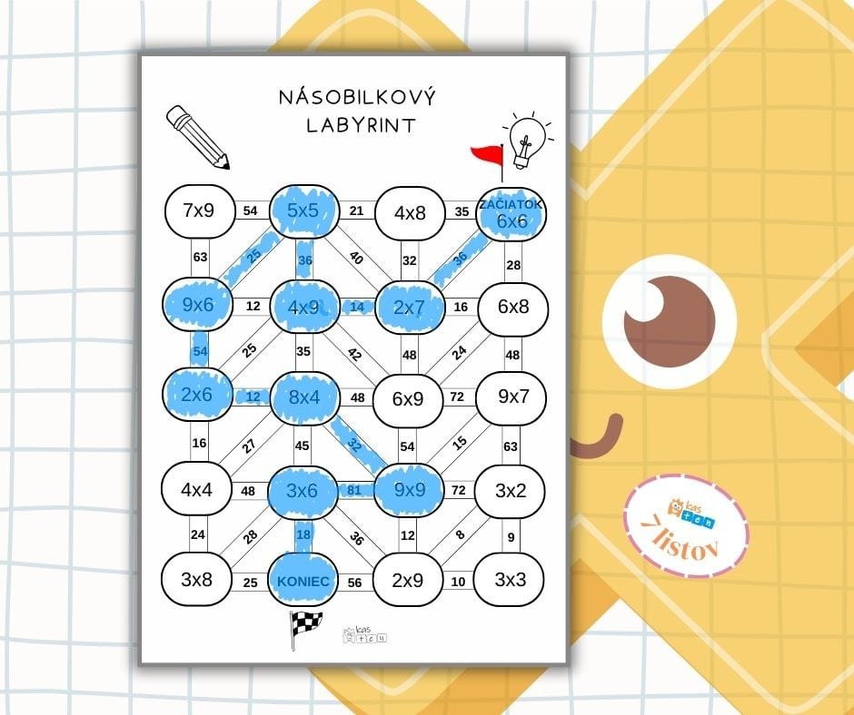 Násobilkové labyrinty